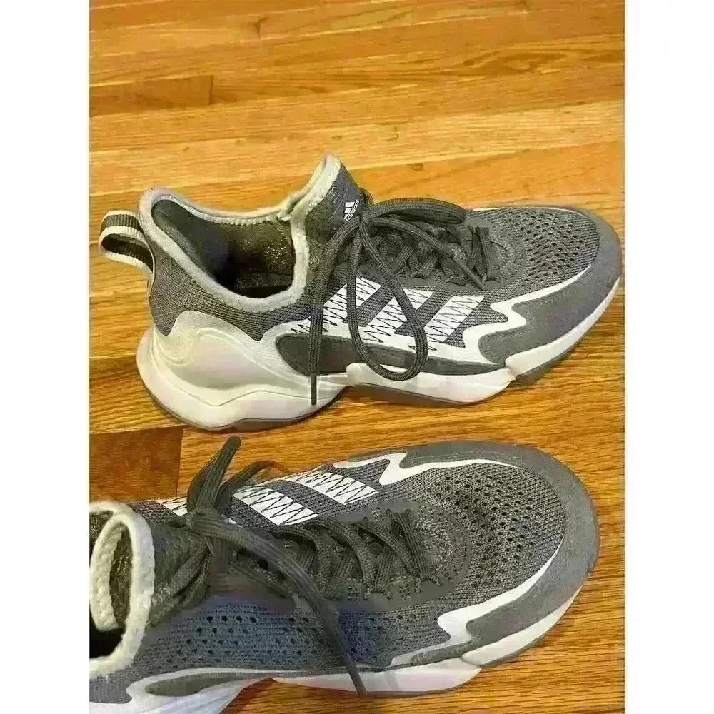 Adidas Men's SM Impact FLX Football Shoes Gray Size 7.5 Athletic Sneakers